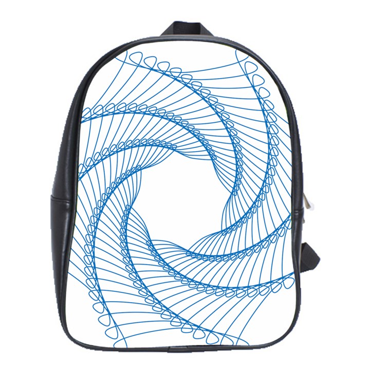 Spirograph Spiral Pattern Geometric School Bags(Large) 