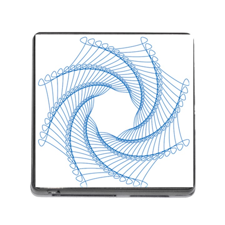 Spirograph Spiral Pattern Geometric Memory Card Reader (Square)