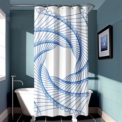 Spirograph Spiral Pattern Geometric Shower Curtain 36  X 72  (stall)  by Nexatart