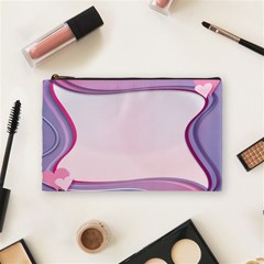 Background Image Greeting Card Heart Cosmetic Bag (medium)  by Nexatart