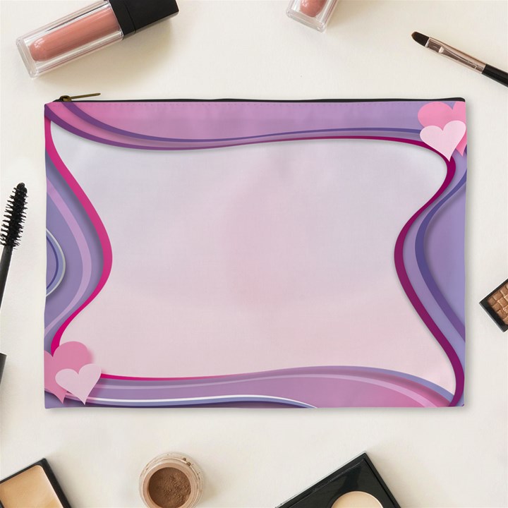 Background Image Greeting Card Heart Cosmetic Bag (XL)