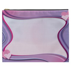 Background Image Greeting Card Heart Cosmetic Bag (xxxl)  by Nexatart