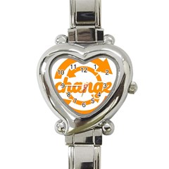 Think Switch Arrows Rethinking Heart Italian Charm Watch by Nexatart