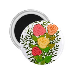 Roses Flowers Floral Flowery 2 25  Magnets by Nexatart