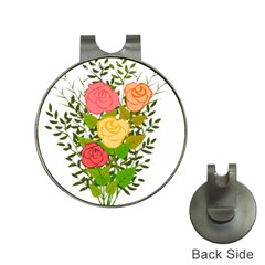 Roses Flowers Floral Flowery Hat Clips With Golf Markers by Nexatart