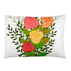 Roses Flowers Floral Flowery Pillow Case by Nexatart