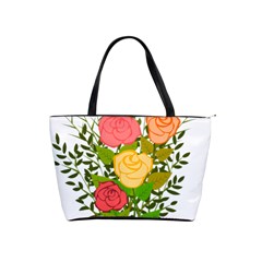 Roses Flowers Floral Flowery Shoulder Handbags by Nexatart