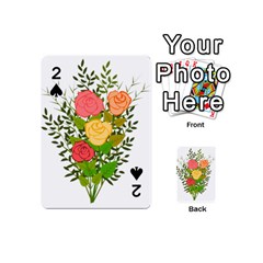 Roses Flowers Floral Flowery Playing Cards 54 (mini)  by Nexatart