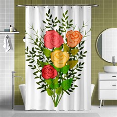 Roses Flowers Floral Flowery Shower Curtain 48  X 72  (small)  by Nexatart