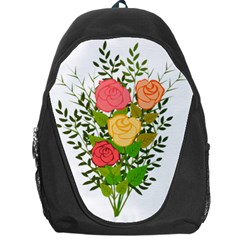 Roses Flowers Floral Flowery Backpack Bag by Nexatart