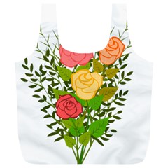 Roses Flowers Floral Flowery Full Print Recycle Bags (l)  by Nexatart