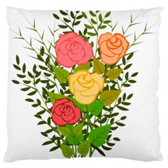 Roses Flowers Floral Flowery Standard Flano Cushion Case (one Side) by Nexatart