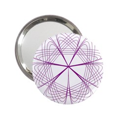 Purple Spirograph Pattern Circle Geometric 2 25  Handbag Mirrors by Nexatart