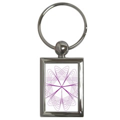 Purple Spirograph Pattern Circle Geometric Key Chains (rectangle)  by Nexatart