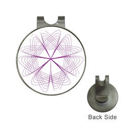 Purple Spirograph Pattern Circle Geometric Hat Clips With Golf Markers by Nexatart