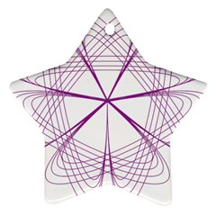 Purple Spirograph Pattern Circle Geometric Star Ornament (two Sides) by Nexatart