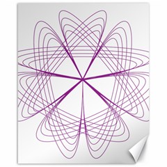 Purple Spirograph Pattern Circle Geometric Canvas 16  X 20   by Nexatart