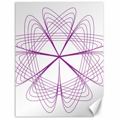 Purple Spirograph Pattern Circle Geometric Canvas 18  X 24   by Nexatart