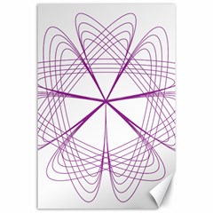 Purple Spirograph Pattern Circle Geometric Canvas 24  X 36 