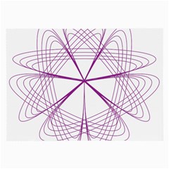 Purple Spirograph Pattern Circle Geometric Large Glasses Cloth (2-side)