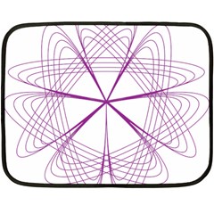 Purple Spirograph Pattern Circle Geometric Fleece Blanket (mini) by Nexatart