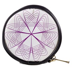 Purple Spirograph Pattern Circle Geometric Mini Makeup Bags by Nexatart