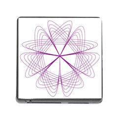 Purple Spirograph Pattern Circle Geometric Memory Card Reader (square) by Nexatart