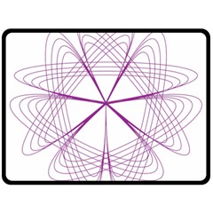 Purple Spirograph Pattern Circle Geometric Fleece Blanket (large)  by Nexatart