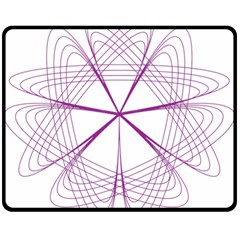 Purple Spirograph Pattern Circle Geometric Fleece Blanket (medium)  by Nexatart