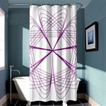 Purple Spirograph Pattern Circle Geometric Shower Curtain 36  x 72  (Stall)  Curtain(36 X72 ) - 33.26 x66.24  Curtain(36 X72 )