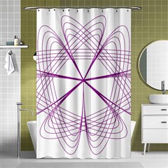 Purple Spirograph Pattern Circle Geometric Shower Curtain 48  X 72  (small)  by Nexatart