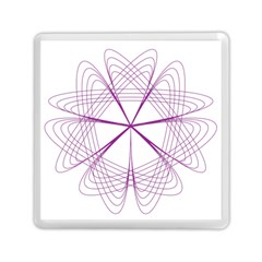 Purple Spirograph Pattern Circle Geometric Memory Card Reader (square)  by Nexatart