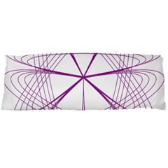 Purple Spirograph Pattern Circle Geometric Body Pillow Case Dakimakura (two Sides) by Nexatart