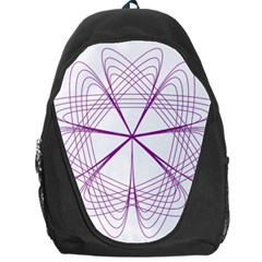 Purple Spirograph Pattern Circle Geometric Backpack Bag by Nexatart