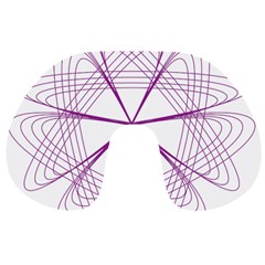 Purple Spirograph Pattern Circle Geometric Travel Neck Pillows by Nexatart