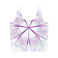 Purple Spirograph Pattern Circle Geometric Full Print Recycle Bags (m)  by Nexatart