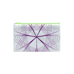 Purple Spirograph Pattern Circle Geometric Cosmetic Bag (xs) by Nexatart