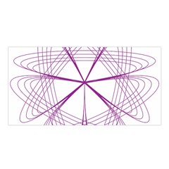 Purple Spirograph Pattern Circle Geometric Satin Shawl by Nexatart