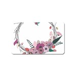 Flowers Twig Corolla Wreath Lease Magnet (Name Card) Front