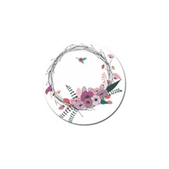 Flowers Twig Corolla Wreath Lease Golf Ball Marker by Nexatart