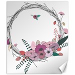 Flowers Twig Corolla Wreath Lease Canvas 8  x 10  8.15 x9.66  Canvas - 1