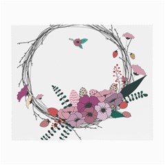 Flowers Twig Corolla Wreath Lease Small Glasses Cloth (2-side) by Nexatart