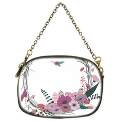 Flowers Twig Corolla Wreath Lease Chain Purses (one Side)  by Nexatart