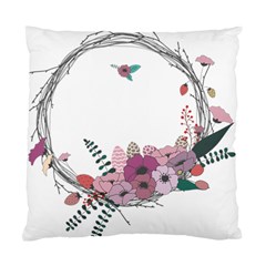 Flowers Twig Corolla Wreath Lease Standard Cushion Case (one Side) by Nexatart