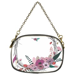 Flowers Twig Corolla Wreath Lease Chain Purses (two Sides)  by Nexatart