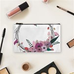 Flowers Twig Corolla Wreath Lease Cosmetic Bag (Small)  Front