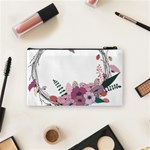 Flowers Twig Corolla Wreath Lease Cosmetic Bag (Small)  Back