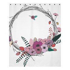 Flowers Twig Corolla Wreath Lease Shower Curtain 60  X 72  (medium)  by Nexatart