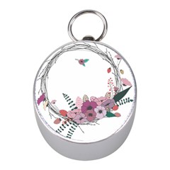 Flowers Twig Corolla Wreath Lease Mini Silver Compasses by Nexatart