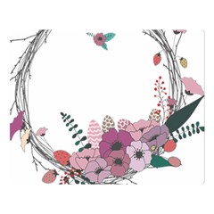 Flowers Twig Corolla Wreath Lease Double Sided Flano Blanket (large)  by Nexatart